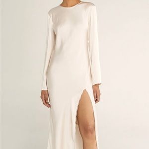 THIRD FORM- LAST DANCE LS BIAS MAXI | CREAM DRESS